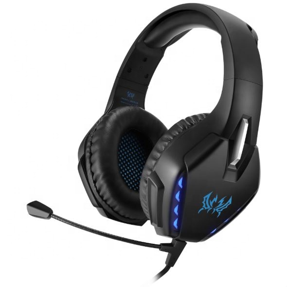 KOTIONEACH B3510 Wireless Stereo LED Light Gaming Headset Headphone Earphone Earpiece With Wired Microphone Aux Cable