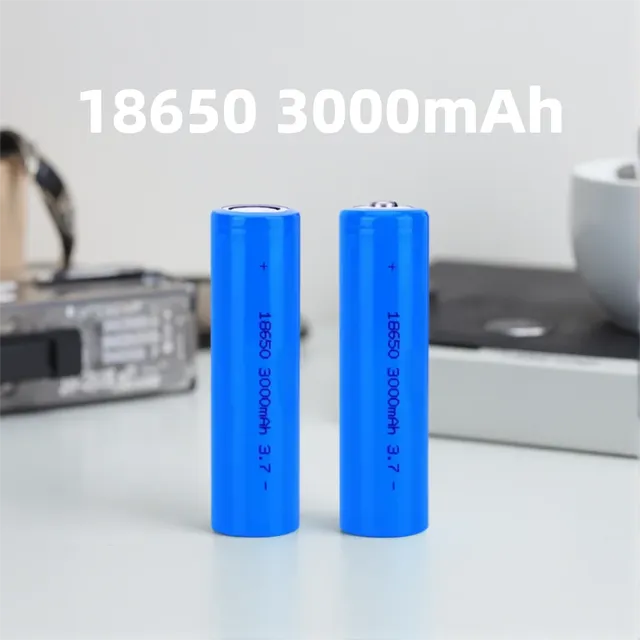 18650 3000mAh 3.7V High Capacity Rechargeable Li-ion Battery for Flashlights, LED Lights, Power Tools, Electronics 18350 16650