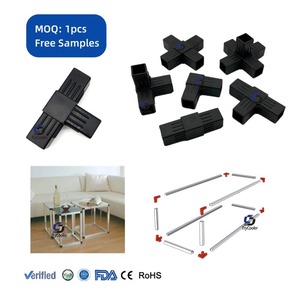 90 degrés 1 pouce <span class=keywords><strong>coude</strong></span> de tuyau en plastique noir Joint Conexoes connecter profilés en aluminium PP Pvc connecteurs raccords de cadre de tuyau - Product Image 1