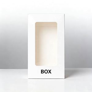OEM UV Finished Window Scarf Box High Gloss Cardstock <b>Packaging</b> with Clear Panel for <b>Textile</b> Products - Product Image 2