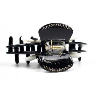 CANYUAN-Pinza para el pelo para niña, pinza para el pelo, color negro, gris, punto Diamante, mariposa, acetato, <span class=keywords><strong>Popular</strong></span>, amarillo - Product Image 6