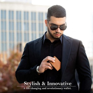 Custom Front Pocket <b>Wallet</b> Men Slim Purse <b>Rfid</b> Blocking Money Clip Microfiber Leather Man Slim <b>Wallets</b> - Product Image 1