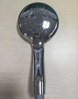 Douche à main écologique 3 fonctions avec plaque de fixation amovible, régulateur de débit à 3 niveaux, entièrement chromée