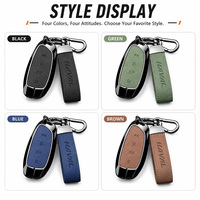 Étui de protection en cuir personnalisé Micora pour clé Haval H6 H9 avec télécommande et boucle de suspension