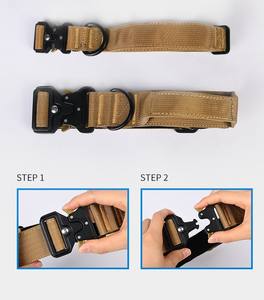 Collar para Mascotas, Juego de Correa para Perro, Anillo para Perro, Collar Táctico de Nailon Resistente, Collar de Entrenamiento para Perros para Caminar al Aire Libre - Product Image 3