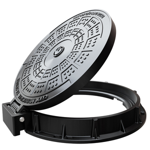 <span class=keywords><strong>FRP</strong></span> 600mm 복합재 맨홀 뚜껑 D400 180도 힌지형 도난 방지 맨홀 뚜껑 프레임 - Product Image 2