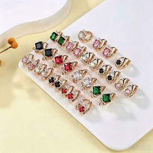 Pendientes de Moda para Mujer, Joyería de Lujo, Pendientes de Oro Amarillo de 18K para Chicas - Product Image 1