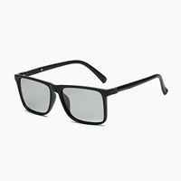 Lunettes de soleil polarisées rectangulaires unisexes en aluminium, à changement de couleur, vision nocturne, pour la conduite en extérieur, jour et nuit, protection UV400