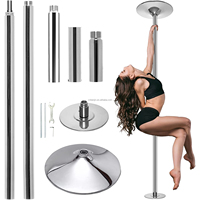 Poteau de danse portable réglable en hauteur facile à installer 360 Stripper Talons rotatifs Poteau de danse