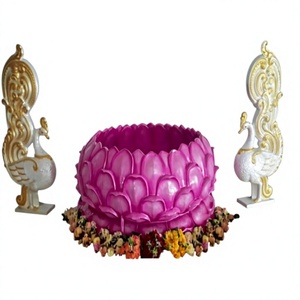 Modern Fiber Lotus <b>Prop</b> for South Indian Voni Function Decor Puberty Ceremony Decoration FRP Lotus Fiberglass Haldi - Product Image 1