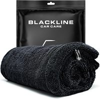 Serviettes de lavage auto en microfibre torsadée sans bords, double séchage, microfibre 1600 gsm, pour l'entretien et le detailing automobile, chiffon super absorbant