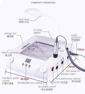 Colector de Polvo para Uñas 6 en 1, Ventilador Profesional con Lámpara y Taladro para Uñas, para Remover Uñas Acrílicas - Product Image 6