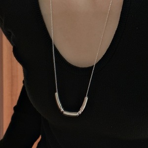 Collar de bambú hueco de plata de ley S925 con estilo Retro INS, versión coreana chapada en rodio, cadena de clavícula con diseño de nicho - Product Image 4