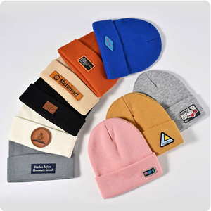 High Quality Custom Embroidery Logo Classic <b>Winter</b> <b>Hats</b> Knit Beanies Knitted Beanie <b>Hat</b> With Custom logo - Product Image 2
