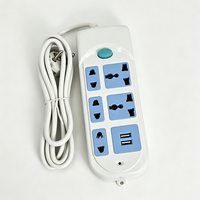 Stop Kontak Grosir Pabrik Anjehold 5 Outlet 2 USB Charger Desktop Multi Plug Soket Ekstensi Jarak Lebar untuk Rumah Kantor