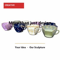 Ensemble de 8 sculptures en résine personnalisables, découpées et aérographeées, avec bordure dorée, durables, pour commande en gros, décoration de magasin, boutique de cadeaux, présentation à domicile