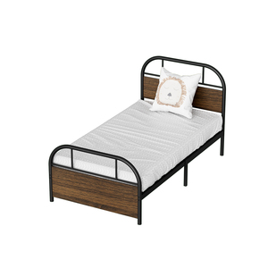 Nhà Sản Xuất Bán Buôn Nhà Máy Giá Hiện Đại Bền Kinh Tế Thực Tế Kim Loại Duy Nhất Nền Tảng Giường Khung Với Đầu Giường Cho Nhà - Product Image 4