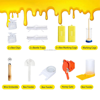 Kit de démarrage d'apiculture 31 pièces : fumoir à abeilles, outil de ruche, brosse à abeilles, couteau à désoperculer, filtre à miel, abreuvoir pour abeilles, pour les débutants en apiculture