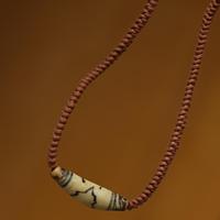 Collier ethnique bohème vintage népalais fait main Vefiery en argent et agate, perles, longueur réglable, léger, cadeau