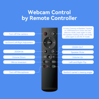 Tenveo VA300C Hepsi Bir Arada 4K AI EPTZ Web Kamerası USB Ses Takibi 5X Dijital Yakınlaştırma 4 Mikrofon 2W Hoparlör 3 FOV Modu Konferans Web Kamerası