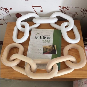 Adorno de Cadena de Madera Entrelazada de 7 Eslabones, Decoración Rústica de Madera para Mesa y <span class=keywords><strong>Pared</strong></span> - Product Image 3