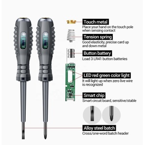 Crayon <span class=keywords><strong>testeur</strong></span> de tension isolé <span class=keywords><strong>avec</strong></span> lumière LED pointe magnétique détecteur de puissance ergonomique <span class=keywords><strong>tournevis</strong></span> outils <span class=keywords><strong>tournevis</strong></span> <span class=keywords><strong>électrique</strong></span> - Product Image 3