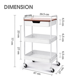 Service OEM/ODM <span class=keywords><strong>bureau</strong></span> dépôt 3 niveaux utilitaire chariot roulant organisateur chariot utilitaire <span class=keywords><strong>de</strong></span> stockage avec tiroirs - Product Image 5