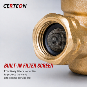 Valve en laiton réglable pour caravane avec manomètre 0-160 PSI contrôle <span class=keywords><strong>de</strong></span> l'eau Régulateur <span class=keywords><strong>de</strong></span> <span class=keywords><strong>pression</strong></span> d'eau - Product Image 4
