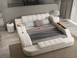 Canapés-lits pas chers Nova pour salon, multifonctionnels, tout-en-un, lit intelligent avec rangement, lit rembourré en tissu avec USB, nouveau lit-1 Multi - Product Image 2