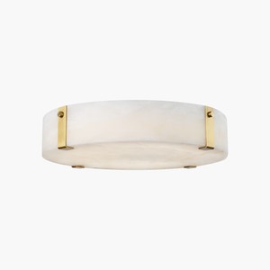 Lámpara de Techo de Mármol con Detalles en Latón, Pantalla de Alabastro Español con Luz LED Blanca Cálida Suave - Product Image 2