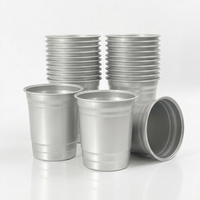 Gobelets en aluminium jetables et recyclables personnalisés pour matcha, légers, de qualité alimentaire, en métal recyclé, pour matcha, latte, thé, café, boutique