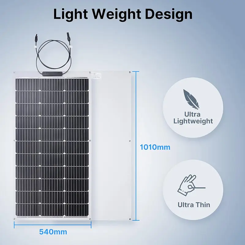 US EU magazzino pannelli solari flessibili 100w 200w 300w pannelli solari ad alta efficienza del tetto pannelli solari flessibili