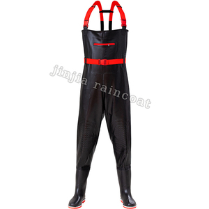 Waders de poitrine imperméables coupe-vent respirants de haute qualité pour hommes/femmes pour la pêche-en nylon PVC néoprène avec semelle extérieure en caoutchouc - Product Image 1