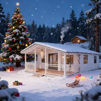 Maison préfabriquée pliable résistante aux ouragans, conteneur préfabriqué extensible de 20 pieds, 40 pieds, maison mobile miniature avec terrasse, 2, 3, 4, 5 chambres