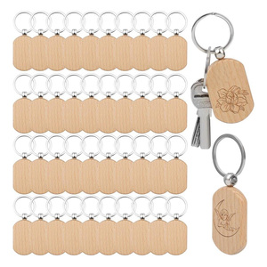 Ready to Ship Personalized Wooden Keychain with Zinc Alloy Letterpress Printing Custom Logo & Shape Custom 2D/3D Design