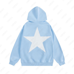 Sudadera Unisex para Hombre, de Invierno, Forro Polar, Holgada, con Capucha, Estampada, con Parche Bordado Personalizado con Logotipo de Estrella, Resistente al Viento e Impermeable - Product Image 2