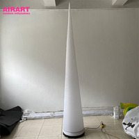 Colonne blanche LED allumant la couleur gonflable de pilier de cône disponible