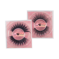 Cils entiers en gros, cils 3D, étiquette privée personnalisée, cils en vison sibérien vaporeux de 25 mm, livraison directe