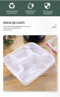 Le bento carré en plastique jetable écologique de pp enferme dans une boîte les conteneurs à emporter faciles réutilisables micro-ondables de 4D acceptent la coutume.