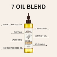 Minyak Rambut Organik Vegan 7-Oil Blend dengan Minyak Jarak, Kelapa & Jojoba untuk Hidrasi, Melembapkan, Memperbaiki, Memperkuat & Menutrisi Pertumbuhan Rambut