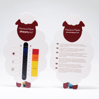 Bande de thermomètre de vêtements lcd en plastique personnalisé thermomètre numérique flexible ensembles de vêtements pour bébés thermomètre de type bras berceaux pour bébés
