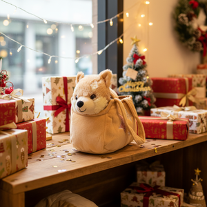 Borsa a Forma di Cucciolo in Peluche Beige da 12 Pollici, Modello NYFY-1211, Regalo Moderno ed Elegante per Compleanno/Matrimonio/Capodanno, Stampa Digitale, Cina - Product Image 3