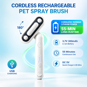 Cepillo para Mascotas en Forma de T, Ajustable 180 Grados, Mango Plegable, Cerdas Finas, Eliminador de Pelo para Gatitos - Product Image 3