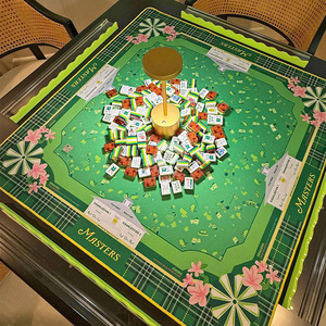 Factory Wholesale Acrylic American Mahjong Set Masters Golf Floral Pattern 160 Polished Mahjong Tiles for Party <b>Entertainment</b> - Product Image 3