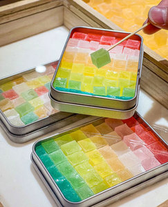 Caramelo de cristal popular al por mayor OEM empaquetado individualmente gemas para masticar con sabor a fruta dulces de cubitos de hielo en embalaje de bolsa - Product Image 3