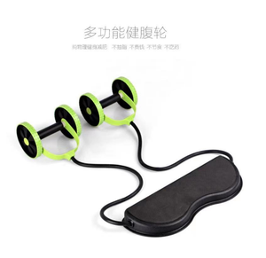 Esercitatore dimagrante addominale con fascia di resistenza a doppio rullo Fitness - Product Image 2
