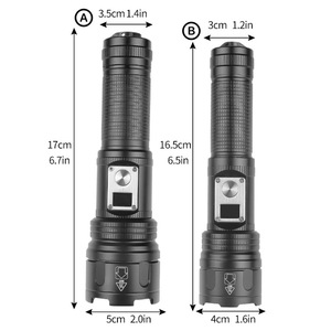ไฟฉาย LED แบบชาร์จไฟได้ 30W พร้อมจอแสดงผลดิจิตอล ไฟฉายอลูมิเนียมอัลลอยด์ความเข้มสูงระยะไกล แสงสีขาว - Product Image 2