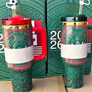 2026 football Cup match Custom logo Mexico Soccer Double Layer Flowstate H2.0 40oz Tumbler Coffee Mug Water Bottles Gift Cups - Product Image 2