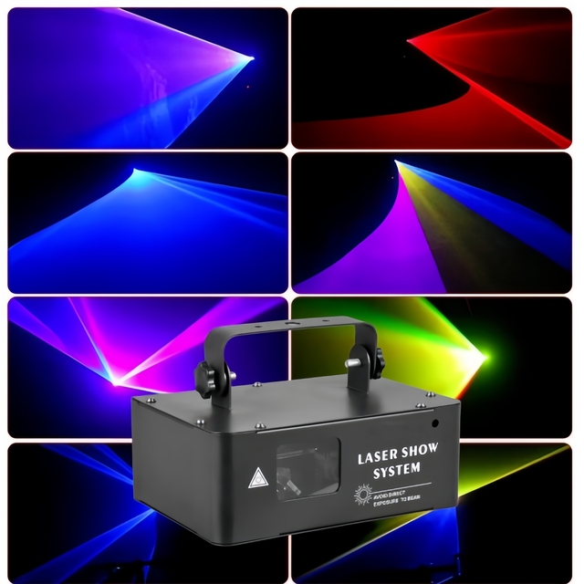 500mw RGB Laser Light DMX512 Control Mini DJ Disco Party Stage Lighting Indoor Event Show Scanner Lazer Projector