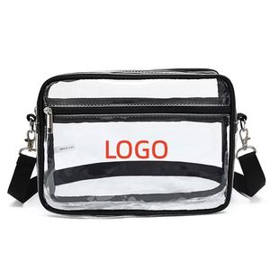 Bolsa de Hombro Transparente de PVC con Cierre, Impermeable, Personalizada, al por Mayor, para Estadio, para Mujer - Product Image 1